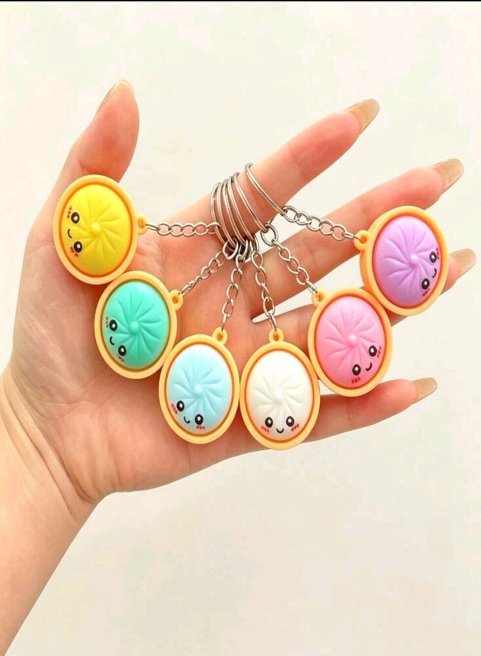 Dumpling Keychain Set Of 3 (Random Colors)